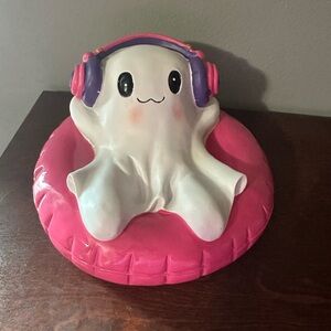 HERE LIES SUMMER GHOST WITH HEADPHONES ON FLOATY SUMMERWEEN DECOR